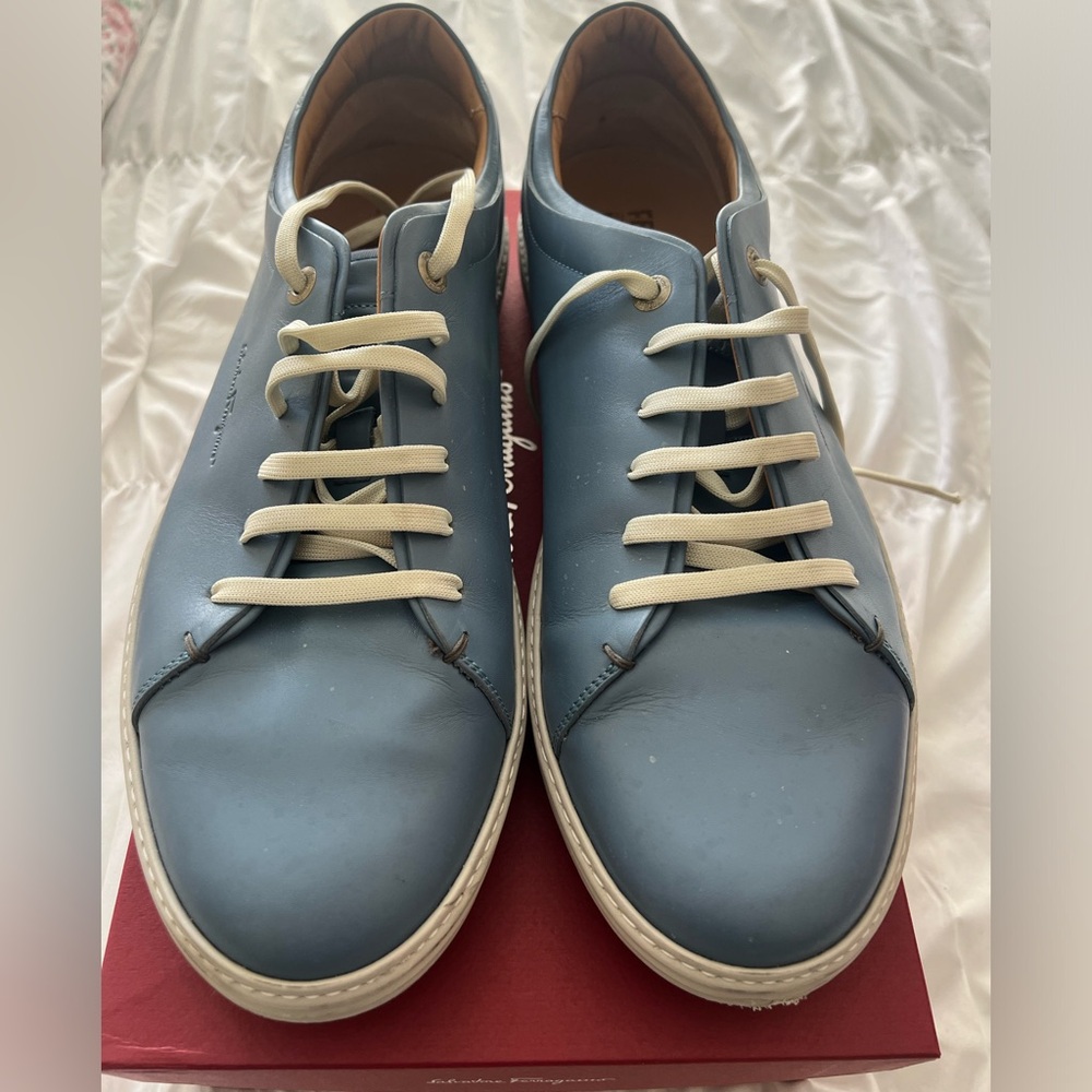 Ferragamo Riviera Sneakers in Light Blue